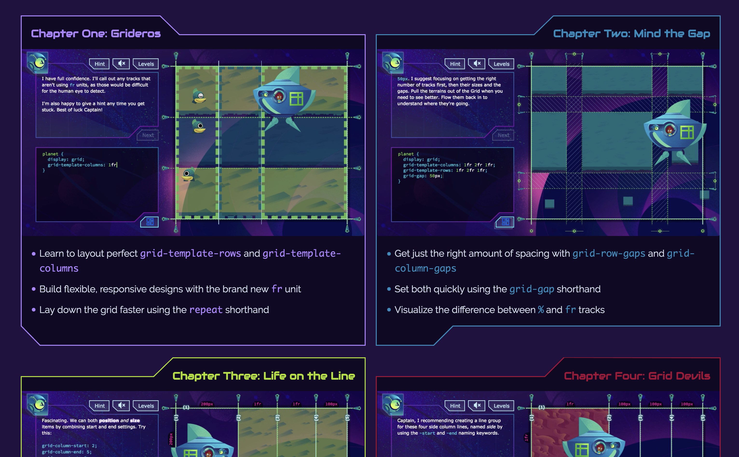 level previews
